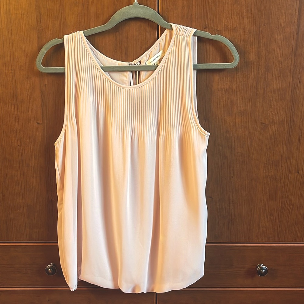 Max studio blush pink blouse S